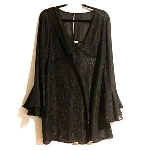 BCBGeneration Empire Waist Metallic Dress